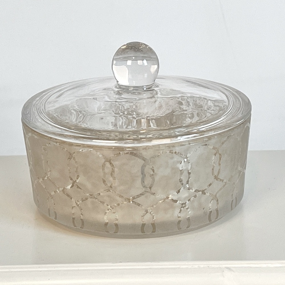 Cute Round Glass Trinket Holder!